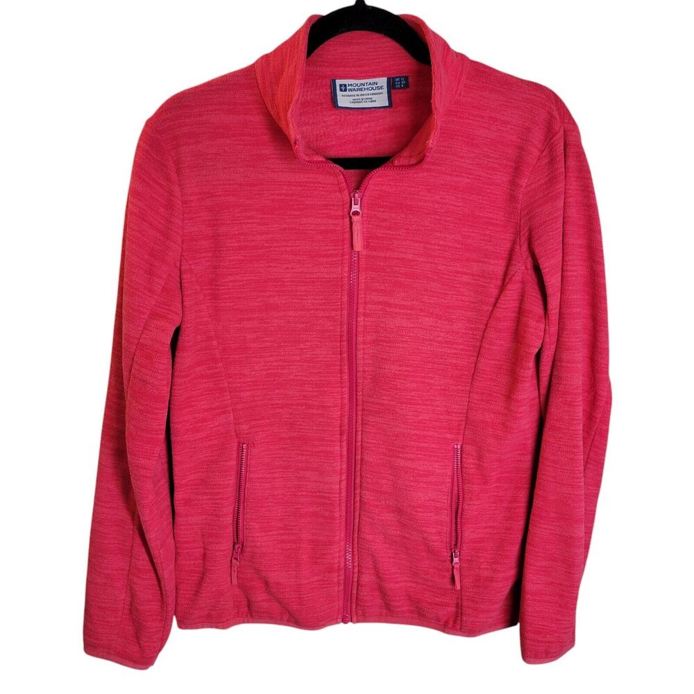 Mountain Warehouse Womens Sz 8 Pink Solid Long Sleeve Zip Up Jacket